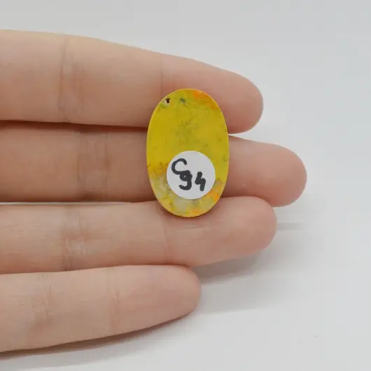 Cabochon Jasp Bumble Bee 27x17x5mm C94, imagine 2