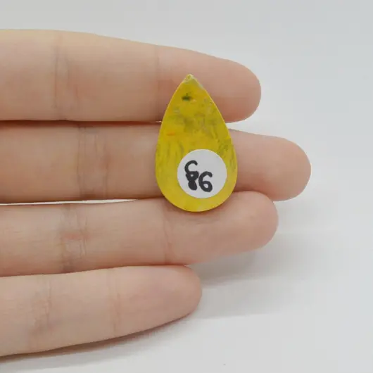 Cabochon Jasp Bumble Bee 28x17x4mm C86, imagine 2