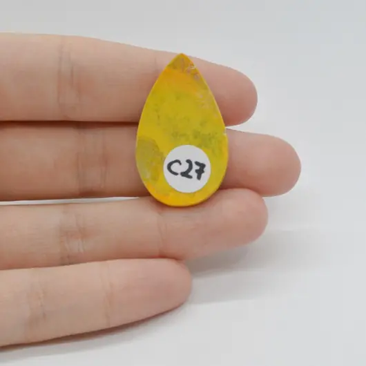 Cabochon Jasp Bumble Bee 33x20x4mm C27, imagine 2