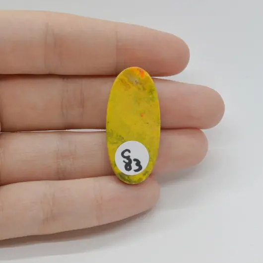 Cabochon Jasp Bumble Bee 34x16x4mm C83, imagine 2