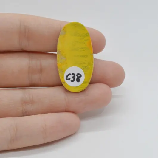 Cabochon Jasp Bumble Bee 34x18x4mm C38, imagine 2