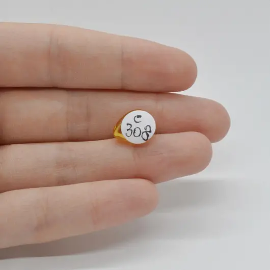 Cabochon Citrin 12x10x6mm C308, imagine 2