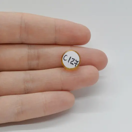 Cabochon Citrin 12x12x7mm C127, imagine 2