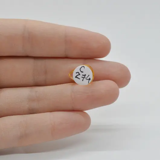 Cabochon Citrin 13x10x5mm C274, imagine 2
