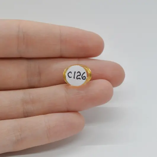 Cabochon Citrin 13x10x7mm C126, imagine 2