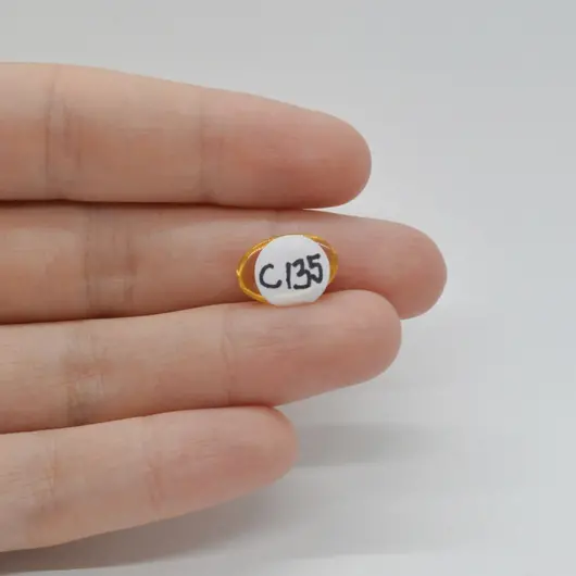 Cabochon Citrin 13x9x4mm C135, imagine 2