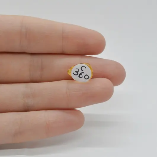 Cabochon Citrin 13x9x6mm C360, imagine 2