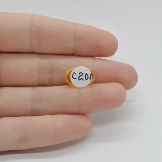 Cabochon Citrin 14x10x5mm C201, imagine 2