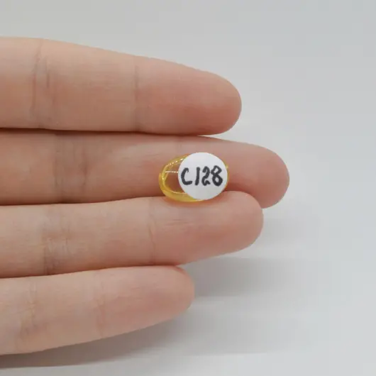 Cabochon Citrin 14x10x6mm C128, imagine 2