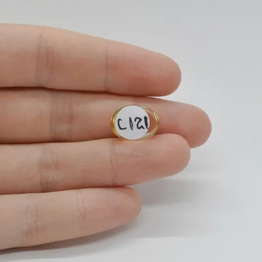 Cabochon Citrin 14x11x6mm C121, imagine 2