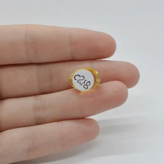 Cabochon Citrin 14x11x7mm C218, imagine 2