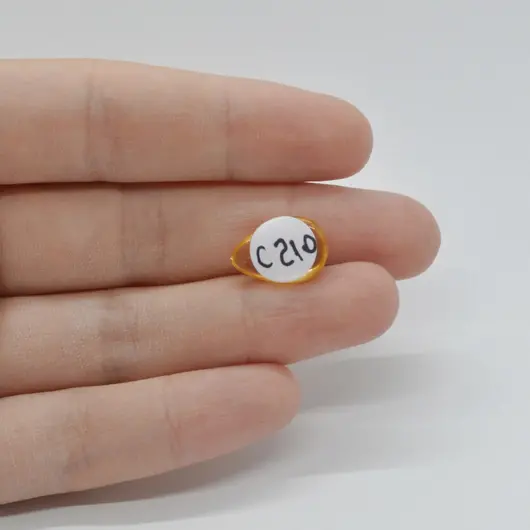 Cabochon Citrin 15x10x4mm C210, imagine 2