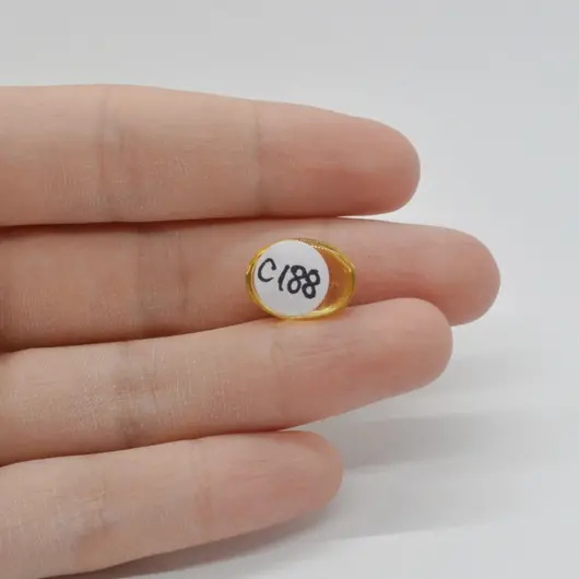 Cabochon Citrin 15x11x5mm C188, imagine 2