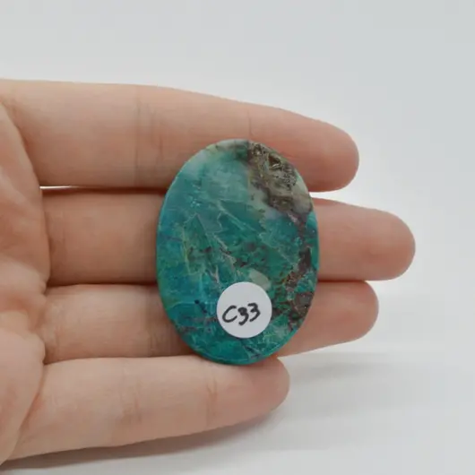 Cabochon Crisocola 41x30x7mm C33, imagine 2