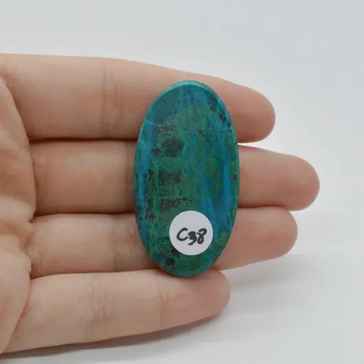 Cabochon Crisocola 45x24x7mm C38, imagine 2