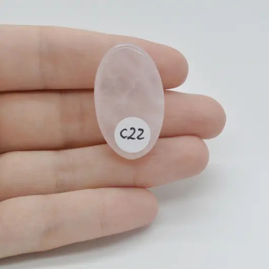 Cabochon Cuart Roz 33x19x9mm C22, imagine 2