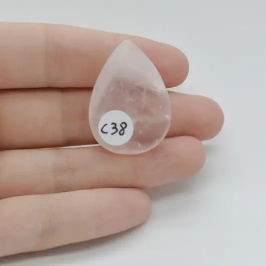 Cabochon Cuart Roz 33x23x7mm C38, imagine 2