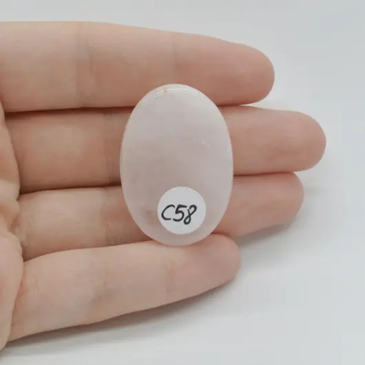 Cabochon Cuart Roz 34x24x9mm C58, imagine 2