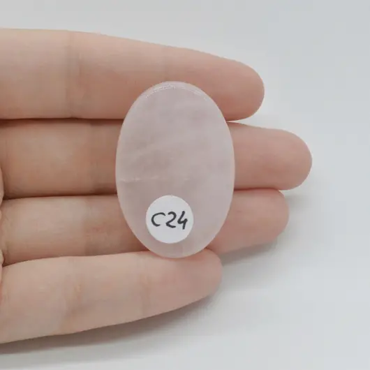Cabochon Cuart Roz 37x25x8mm C24, imagine 2