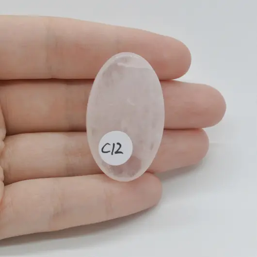 Cabochon Cuart Roz 38x23x8mm C12, imagine 2
