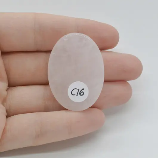 Cabochon Cuart Roz 38x27x7mm C16, imagine 2