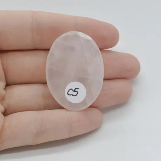 Cabochon Cuart Roz 38x28x8mm C5, imagine 2