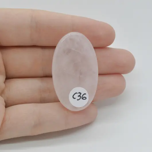Cabochon Cuart Roz 39x23x8mm C36, imagine 2