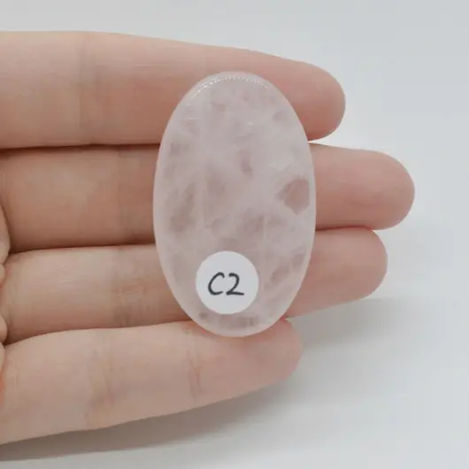 Cabochon Cuart Roz 42x26x7mm C2, imagine 2