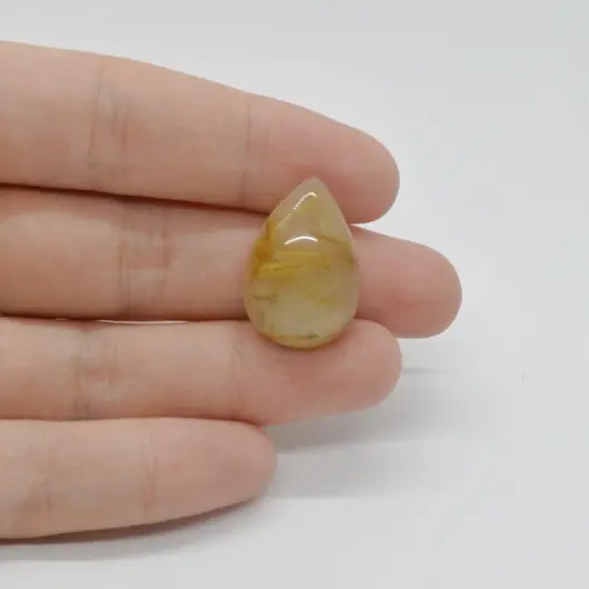 Cabochon Cuart Rutilat 23x16x7mm C73