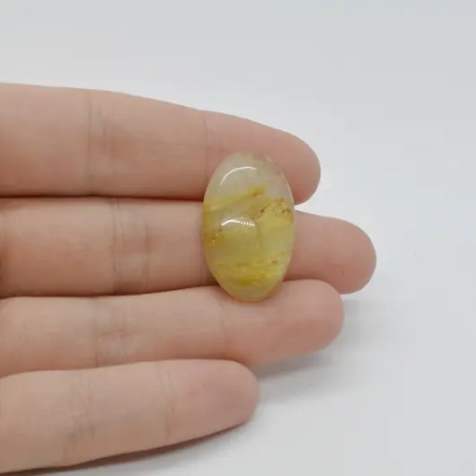 Cabochon Cuart Rutilat 26x16x6mm C83