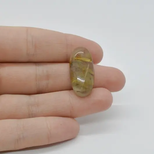 Cabochon Cuart Rutilat 27x13x6mm C80