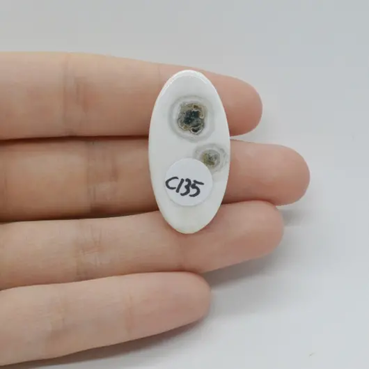 Cabochon Cuart Solar 35x17x6mm C135, imagine 2