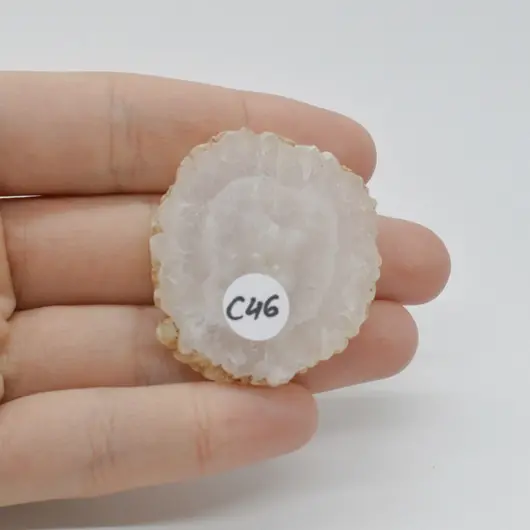 Cabochon Cuart Solar Felie 38x35x6mm C46, imagine 2