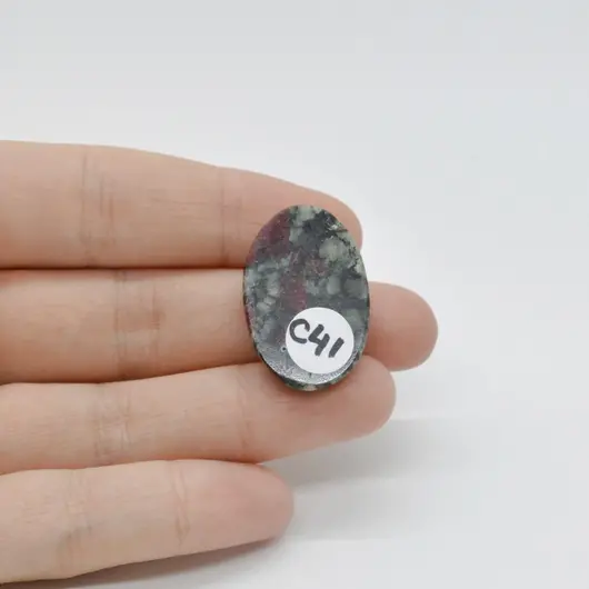 Cabochon Eudialit 28x19x6mm C41, imagine 2