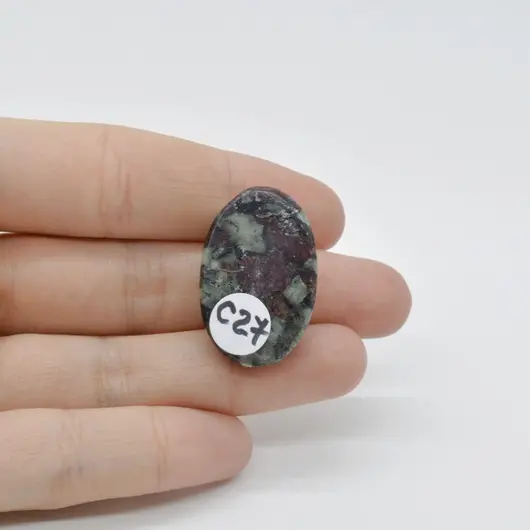 Cabochon Eudialit 29x19x7mm C27, imagine 2