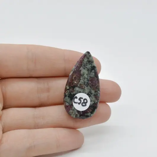 Cabochon Eudialit 38x21x7mm C58, imagine 2