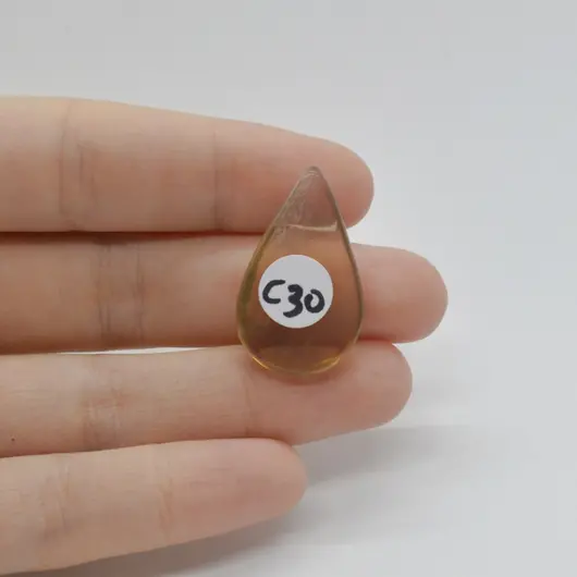 Cabochon Fluorit Galben 28x17x7mm C30, imagine 2