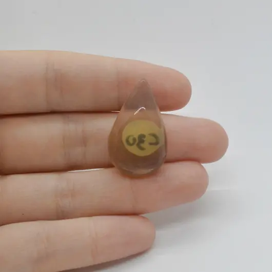 Cabochon Fluorit Galben 28x17x7mm C30