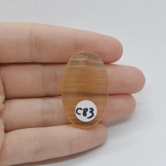 Cabochon Fluorit Galben 36x22x6mm C83, imagine 2