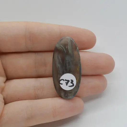 Cabochon Fluorit Galben 38x18x6mm C73, imagine 2