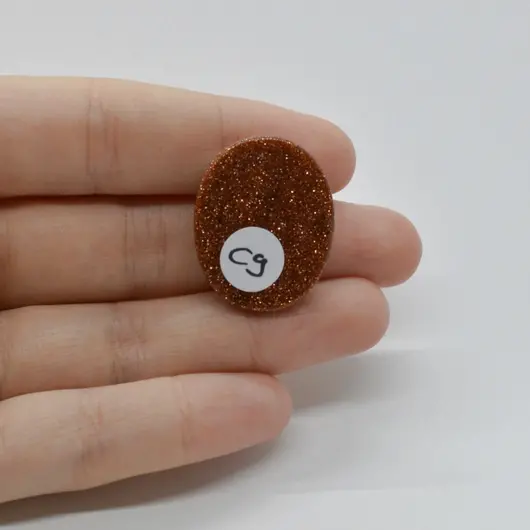 Cabochon Goldstone Maro 27x22x6mm C9, imagine 2