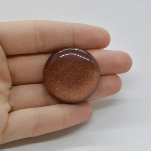 Cabochon Goldstone Maro 32x32x7mm C2