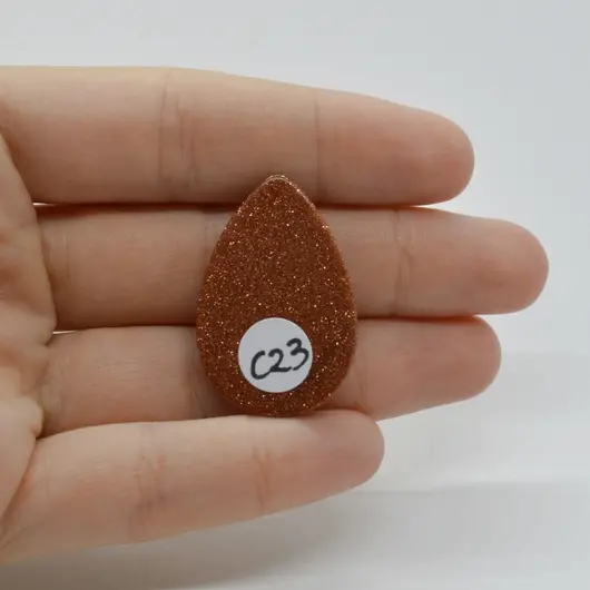 Cabochon Goldstone Maro 33x22x6mm C23, imagine 2