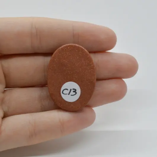 Cabochon Goldstone Maro 34x25x6mm C13, imagine 2