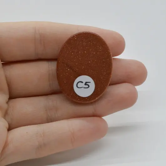 Cabochon Goldstone Maro 34x26x6mm C5, imagine 2