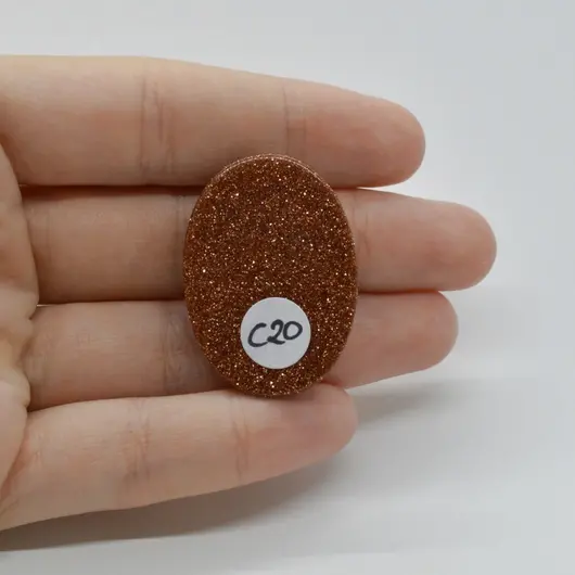 Cabochon Goldstone Maro 35x25x6mm C20, imagine 2
