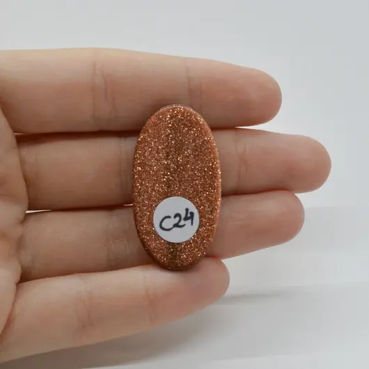 Cabochon Goldstone Maro 37x20x5mm C24, imagine 2