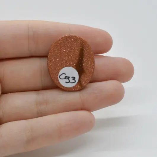 Cabochon Goldstone Maro 28x23x5mm C93, imagine 2