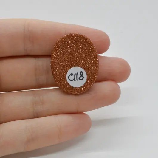 Cabochon Goldstone Maro 30x24x6mm C118, imagine 2