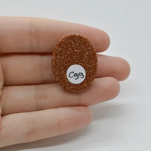 Cabochon Goldstone Maro 30x24x7mm C99, imagine 2